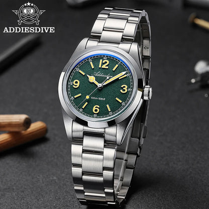 ADDIESDIVE 36mm Orologio da uomo in offerta AD2518, vetro bombato, acciaio inox 316L, impermeabile 100m, al quarzo