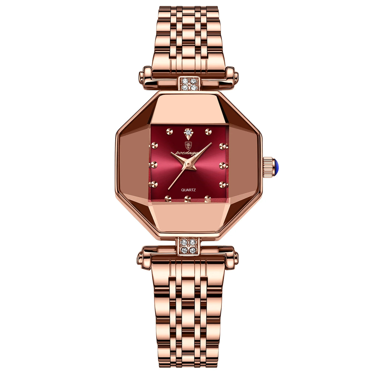 POEDAGAR Luxury Brand Women Watch Stainless Stain Waterproof Quartz Watches For Woman Fashion Simple Rose Gold Ladies Watch Gift