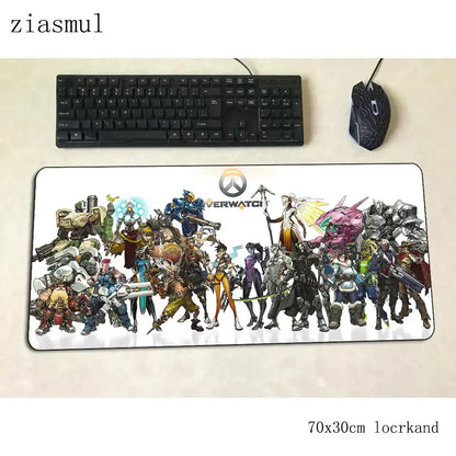 overwatch mouse pad Cartoon Computer mat 700x300x3mm gaming mousepad large Indie Pop padmouse keyboard games pc gamer desk