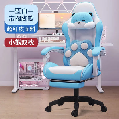 AOLIVIYA Gaming Chair Ergonomic Reclining Computer Chair with Footrest, Adjustable Swivel Gaming Chair for Streaming, Office & Long Sitting