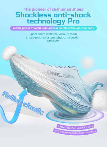 Sapatilhas de Running Casual ONEMIX Respiráveis de Verão para Jogging Homem, Sapatilhas Leves para Ginásio Mulher, Calçado Desportivo de Exterior Masculino com Amortecimento