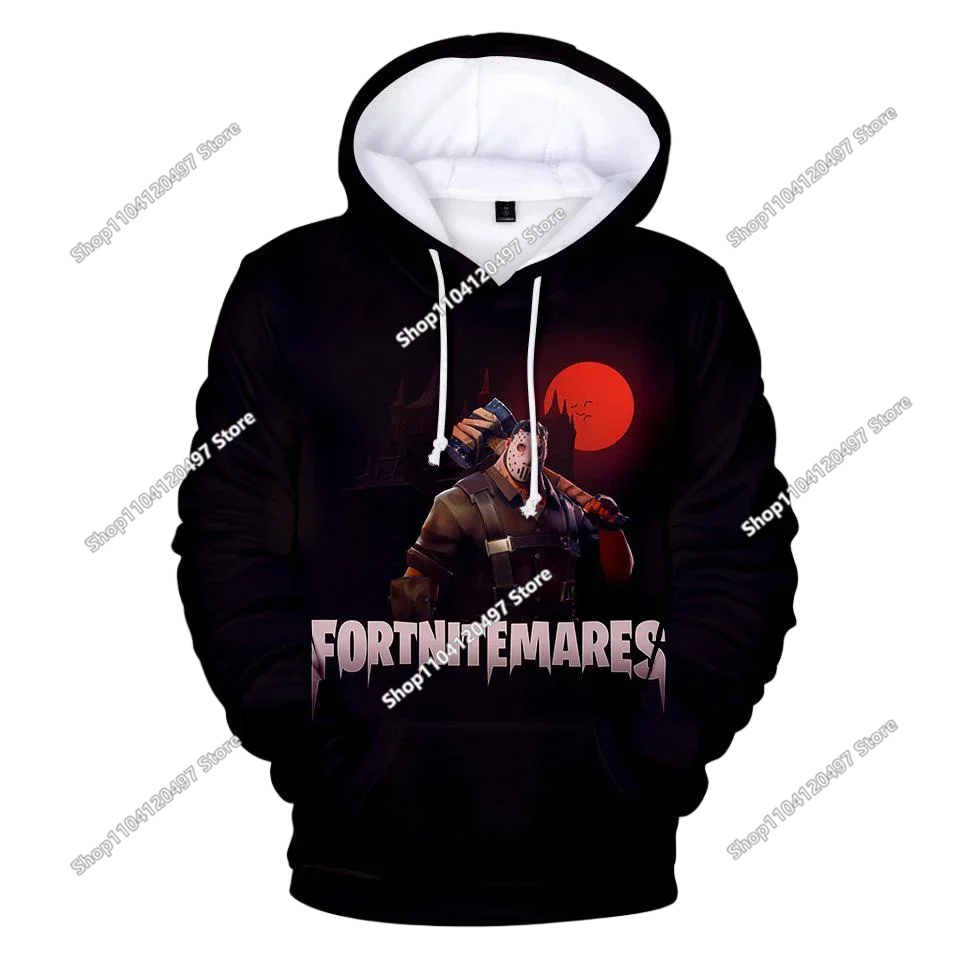 Children's Fortnite 2024 Sweatshirt, 3D Digital Printed Hoodie, Men's and Women's Pullover Jacket, Long Sleeve Children's Gift