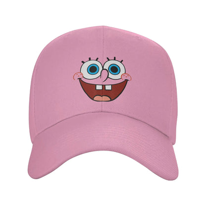 Cappellino da baseball Spongebob con grande volto sorridente, modello "Sun", stile retrò "Trucker" primaverile y2k per coppie, donne, tennis, skate e baseball