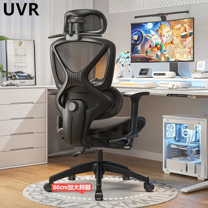 UVR Reclining Boss Chair Sedentary Comfort Mesh Staff Sedentary Comfort Ergonomic Design Backrest Stool Game Office Chair