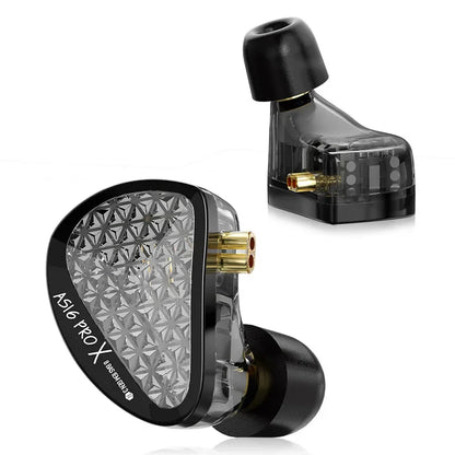 Auricolari in-ear monitor KZ AS16 PRO X HiFi – cuffie cablate con microfono e 8 driver ad armatura bilanciata