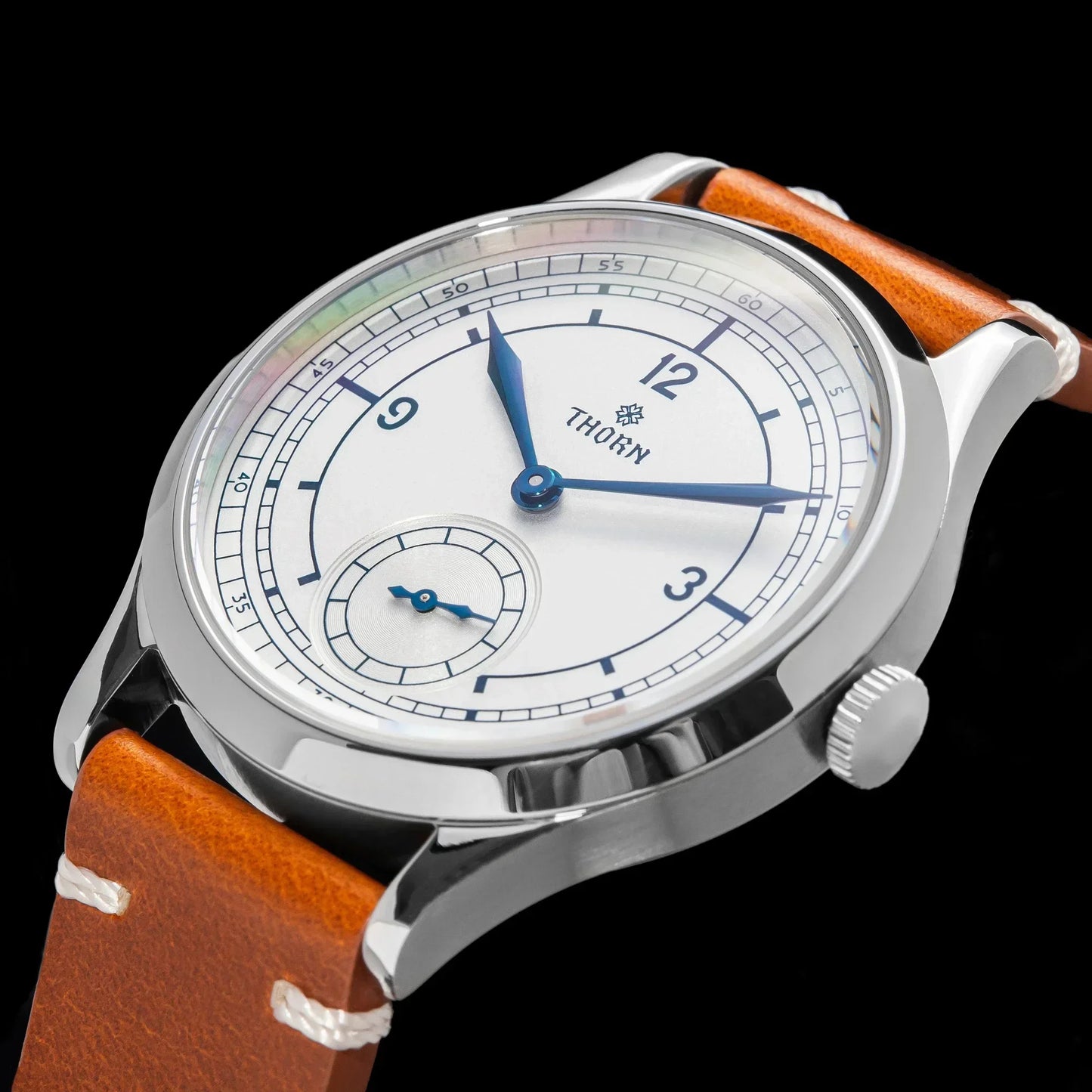 THORN T001 Quartz Watch 316L Stainless Steel Sapphire Crystal Waterproof Grilled Blue Hands Fashion Business Men Women Watch
