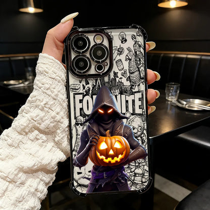 Funda de teléfono FortniteS popular con acabado metalizado para iPhone 17 17e 16e 16 15 14 13 12 11 Pro Max X XR XSMax 7 8 Mini Air Plus anticaídas