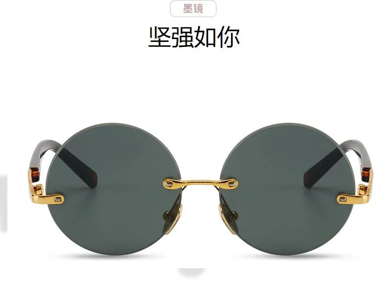 Men's Resin Sunglasses  Frameless UV400 Sunglasses Cool Eye Protection Glasses Summer Decorative Sunglasses