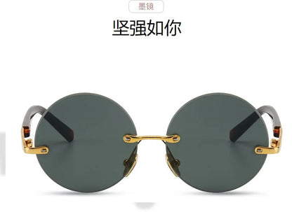 Men's Resin Sunglasses  Frameless UV400 Sunglasses Cool Eye Protection Glasses Summer Decorative Sunglasses