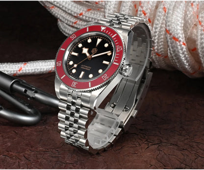 San Martin New 40mm BB Diver Watch Top Brand Classic Mens Watches NH35 Automatic Mechanical Sapphire Waterproof Reloj SN0128