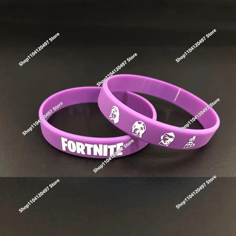 1 Stück rot-schwarzes Blanko-Fitness-Fortnite-Armband, Geschenk für Herren, Damen und Kinder, Gummi-Silikon-Armband für Männer, Großhandel