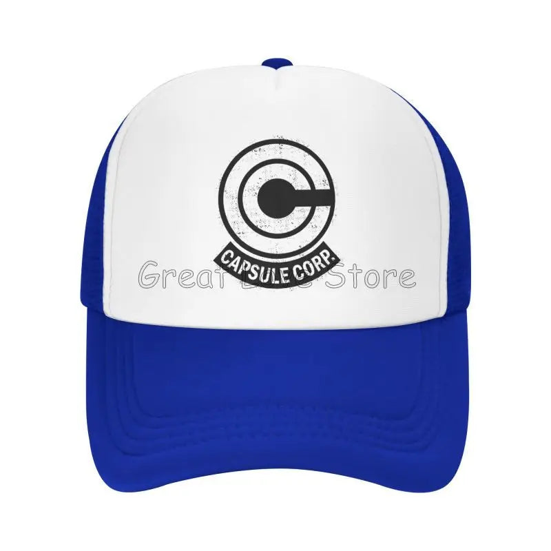 Capsule Corp Cappellini da baseball in rete Unisex Cappellino da camionista in stile hip-hop Cappellino da papà in stile anime DBZ Cappellino da corsa regolabile Cappellini da camionista estivi Cappellini snapback