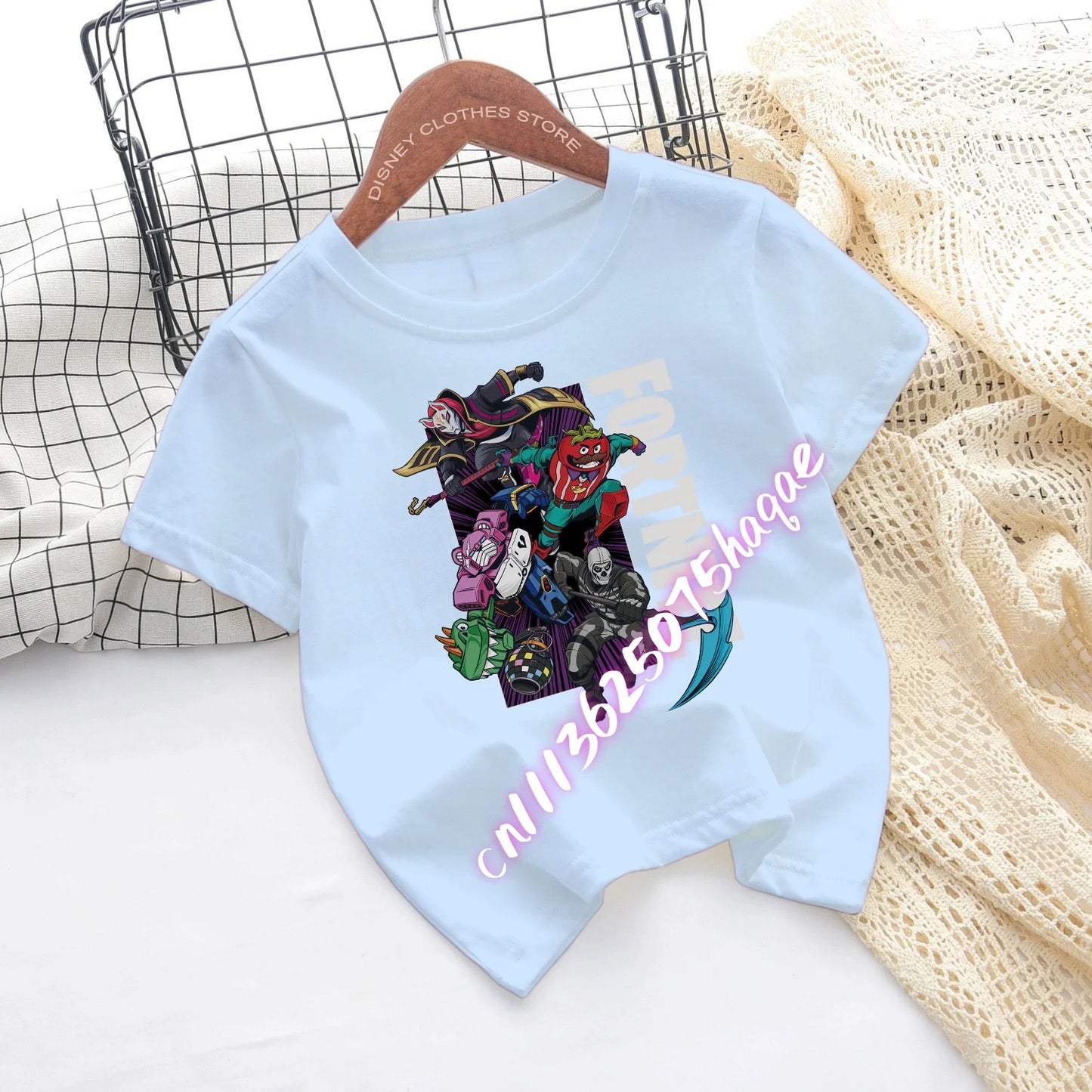 Fortnites Children T-shirts Game Cartoon Printed Figures Fortress Night Tees Game Short Sleeves Tops Summer Boys Girls Clothes