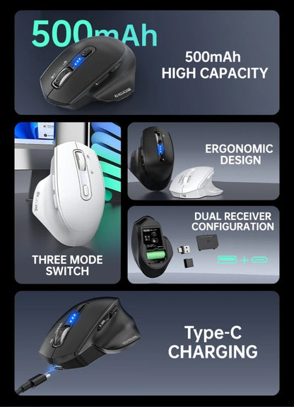 USB Wired Mouse RGB Backlight Silent Ergonomic Adjustable DPI for Desktop Laptop PC Office Gaming Home Daily Working Use