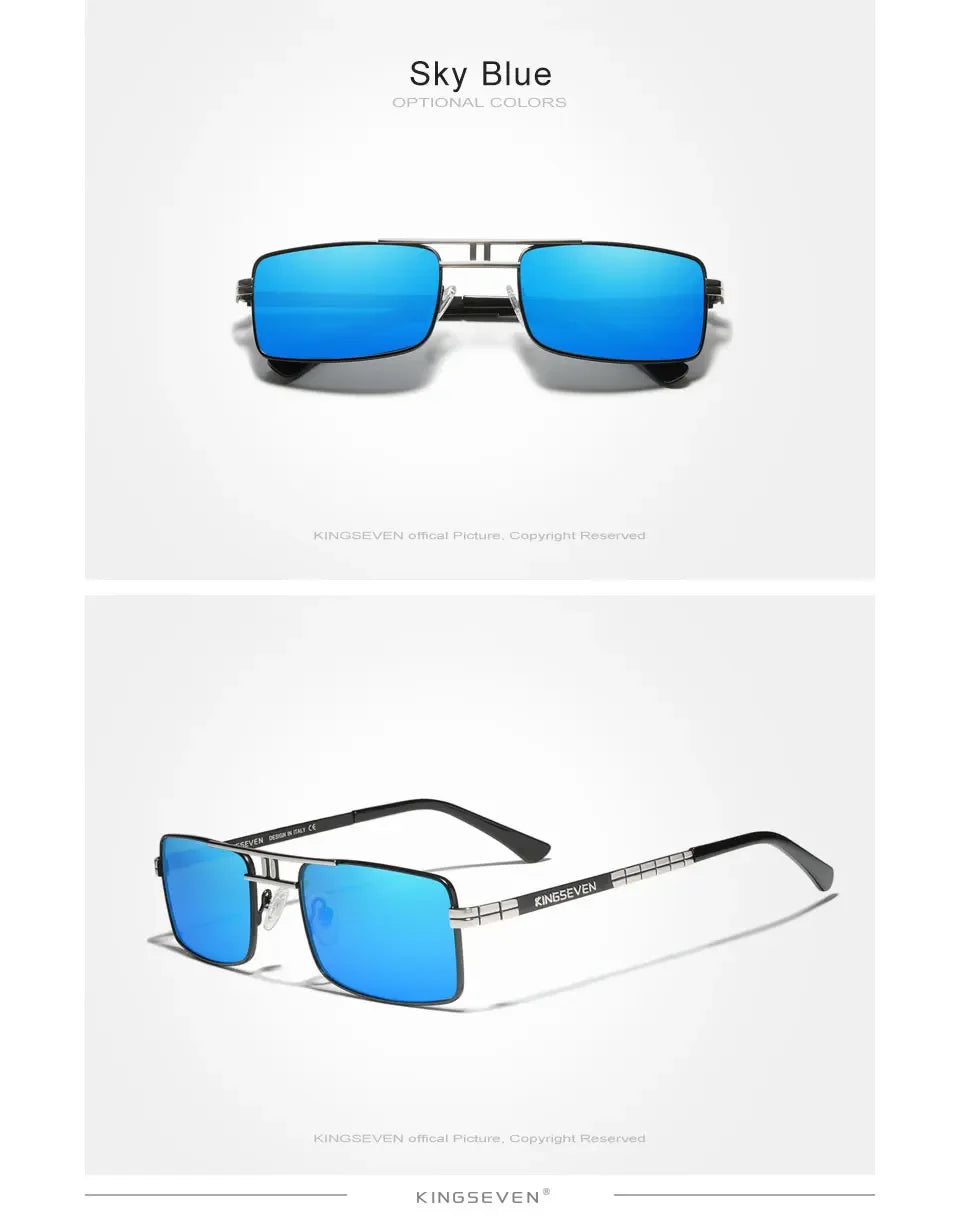 KINGSEVEN Brand Rectangle Frame Sunglasses For Men Polarized Design Glasses Fashion High Quality Driving Eyewear UV400