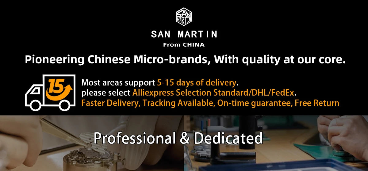 San Martin Official 39mm Guilloche MOP Dial Gada Watch Miyota 9015 Luxury Men's Automatic Mechanical Watches 10 ATM reloj SN0150