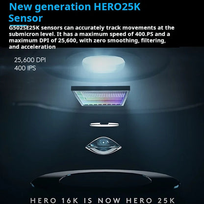 Mouse gaming cablato Logitech G502 HERO per e-sport, mouse meccanico con luce RGB, peso regolabile e macro programmabili per “Chicken Dinner”