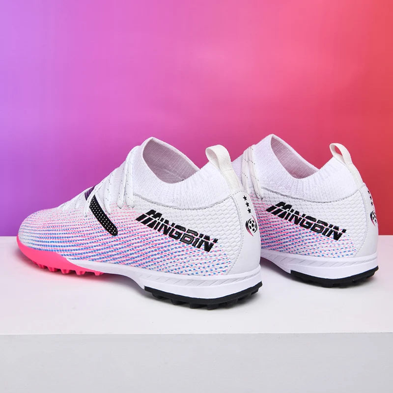 Turf Soccer Cleats Professional Men Football Boots Breathable Mesh Youth Soccer Shoes Anti Skid Male Sneakers Society Chuteira