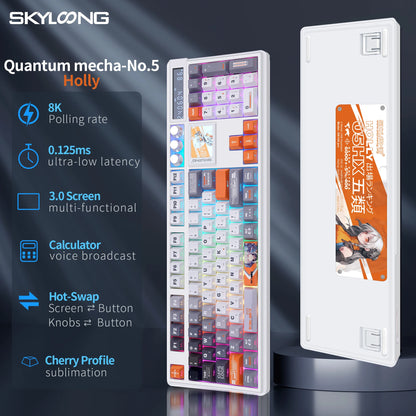 SKYLOONG GK104 Pro Wireless Mechanical Keyboard 100% Custom Keyboard Hot-Swappable Low-noise Switch for PC Gamer Office Accessories