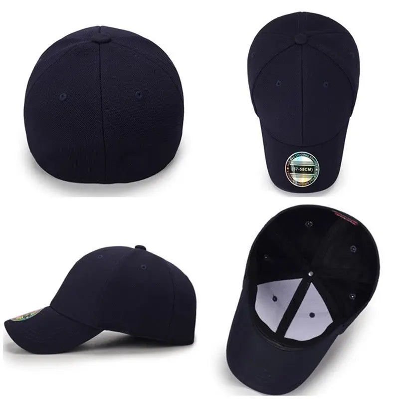 New High Quality Baseball Cap Man Fitted Closed Full Cap Mesh Cap Outdoor Breathable Sports Cotton Sun Male TruckerHat