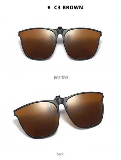 Polarized Rimless Men Clip On Sunglasse Glasses Narrow Clip-on Lenses Women Anti-glare Sunglasses UV400 Goggles New In