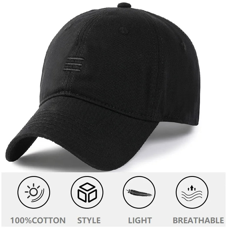 Baseballkappe „Big Head“ in Übergröße, 100 % Baumwolle, für Männer und Frauen geeignet, verstellbar, Dad-Cap, Oversize, 58–60 cm, 61–65 cm