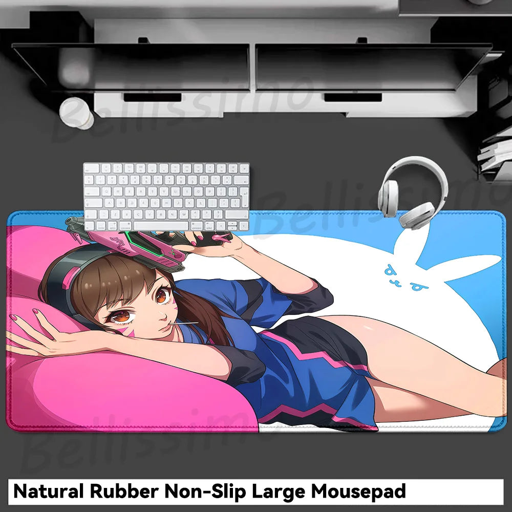 Gaming Accessories Overwatch D.Va Mouse Pad Large Keyboard Mousepad PC Cabinet Deskmat XXL Extended Mats Gamer Mousepad