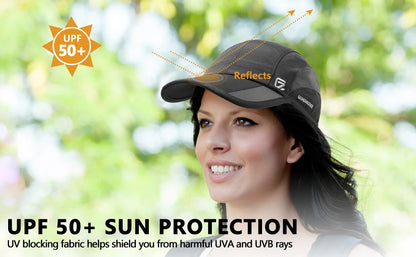 GADIEMKENSD Unisex Quick Dry Sports Cap - Running, Hiking, Golf - Sun Protective Outdoor Cap (Gorra Running, Boné Corrida）