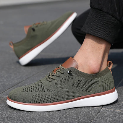 Mocasines deportivos de malla para hombre, calzado antideslizante de corte bajo, zapatos casuales deportivos, superventas, zapatos de diseño 2025