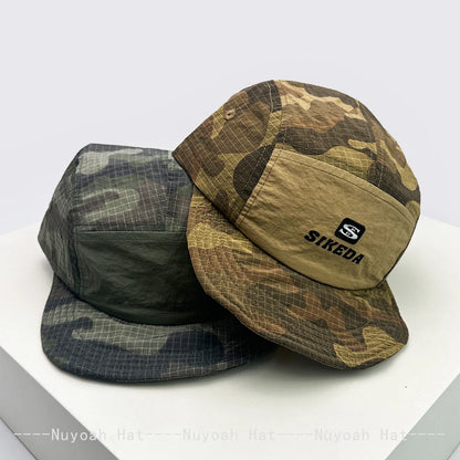 Unisex CAMO hurtigtørrende baseballkasketter med bogstavbroderi, solskærm, farveblokke, åndbare, personlige kasketter med skygge, alsidige ind