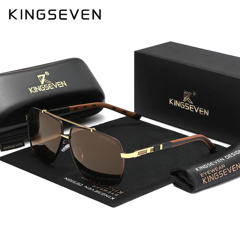 Genuine KINGSEVEN Brand Aluminum Polarized Sunglasses For Men Women UV400 High Quality Driving Eyewear