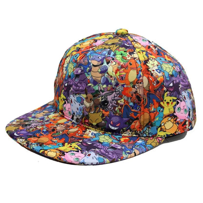Pokemon Baseball Cap Pikachu Hat Pokemon Cosplay Hip Hop Cap for Girl Boy Children kids Anime Figures Toy Gift Cartoon Hat