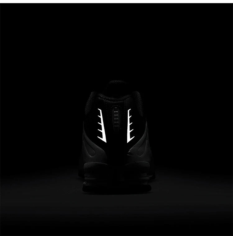 Ténis de corrida Nike Shox R4 genuínos para homem com amortecimento Air, cano baixo HQ1988-004