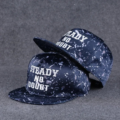 Men's Letter Embroidery Tide All-Match Flat Brim Baseball Cap Ladies Summer Hip-Hop Hat Outdoor Shade Adjustable Peaked Cap