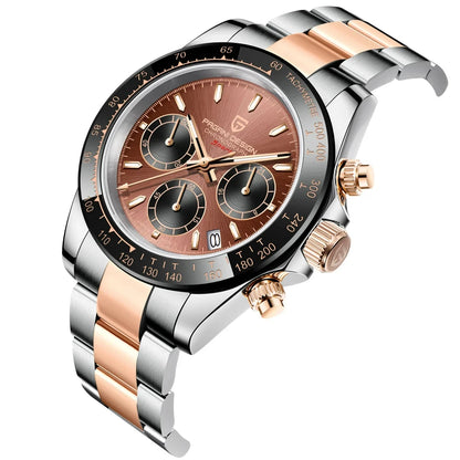 Relógio cronógrafo para homem PAGANI DESIGN – Relógio de pulso de luxo com movimento de quartzo, luminoso e estanque.