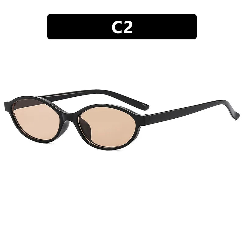 New Fashion Leopard Cat Eye Oval Women's Sunglasses Sunscreen Sun Glasses Female Retro Colorful Eyeglass UV Shade Glasses