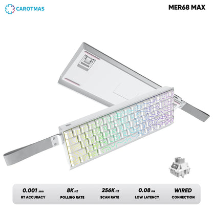 IROK Carotmas Mercury68 Mercury 68 Mercury68 Pro Mercury68 Max RT 0.001mm 8K Teclado mecânico magnético gaming com fios