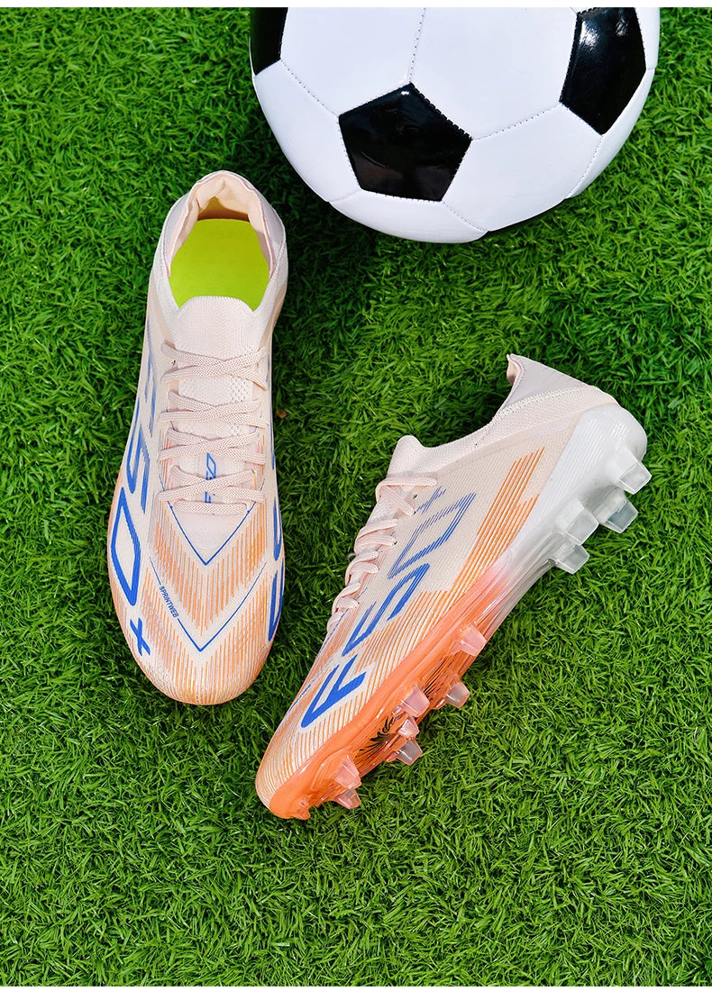 Męskie trampki z kolcami do trawy – wysokiej jakości buty piłkarskie do futsalu i piłki nożnej, antypoślizgowe, do użytku w pomieszczeniach, bestsellerowe, z wysoką cholewką, do użytku na zewnątrz