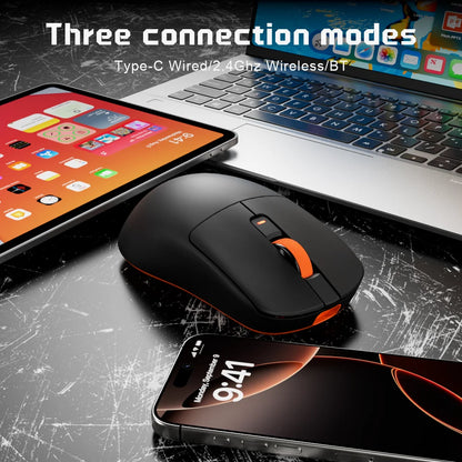 Mouse wireless Bluetooth RK ROYAL KLUDGE M30 PAW3311 41G leggero 12000dpi tri-mode per gamer, ergonomico con software