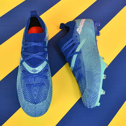 Turf Soccer Cleats Professional Men Football Boots Breathable Mesh Youth Soccer Shoes Anti Skid Male Sneakers Society Chuteira