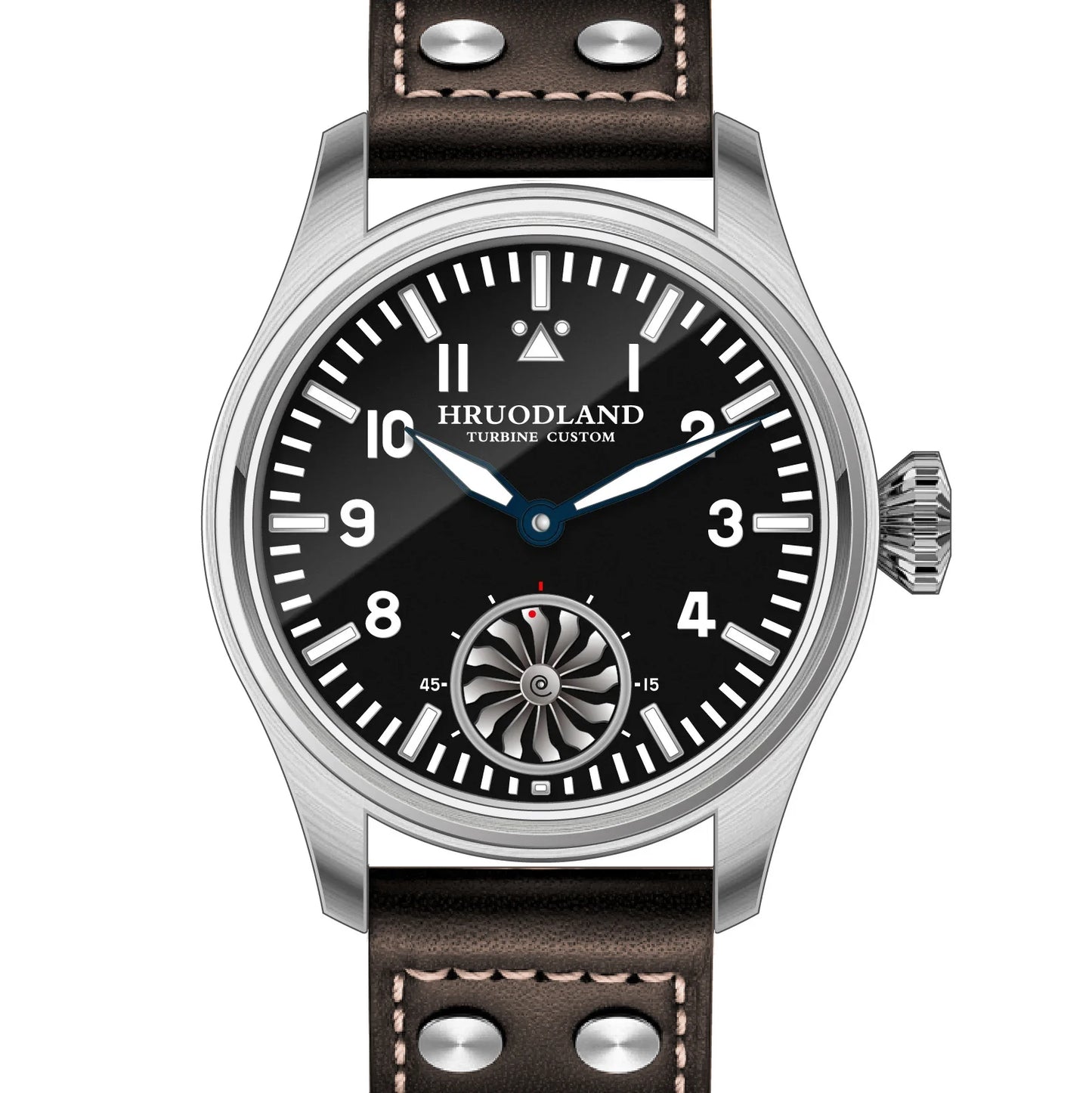 Hruodland Pilot St3620 Retro Men's Manual Mechanical Watch Luxury Sapphire Bgw-9 Night Light Turbine Waterproof 5Bar