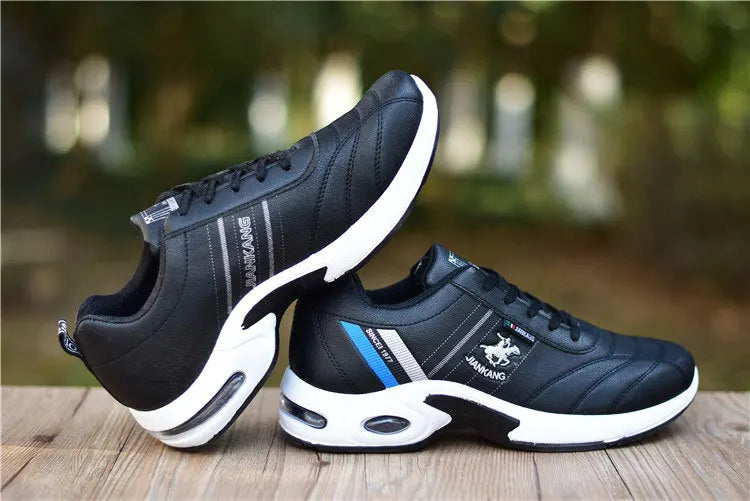 Men's leather sneakers Casual versatile shoes Outdoor non slip running footwear Fashion men's board shoes Zapatos Homme