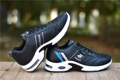 Men's leather sneakers Casual versatile shoes Outdoor non slip running footwear Fashion men's board shoes Zapatos Homme