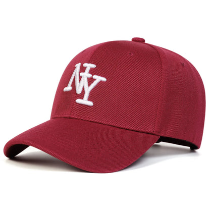 Men's NY Embroidered Baseball Cap Adjustable Outdoor Casual Cap Suitable for Spring Autumn Outings Travel Beach Parties