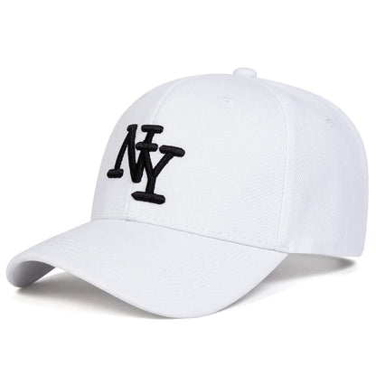 Men's NY Embroidered Baseball Cap Adjustable Outdoor Casual Cap Suitable for Spring Autumn Outings Travel Beach Parties