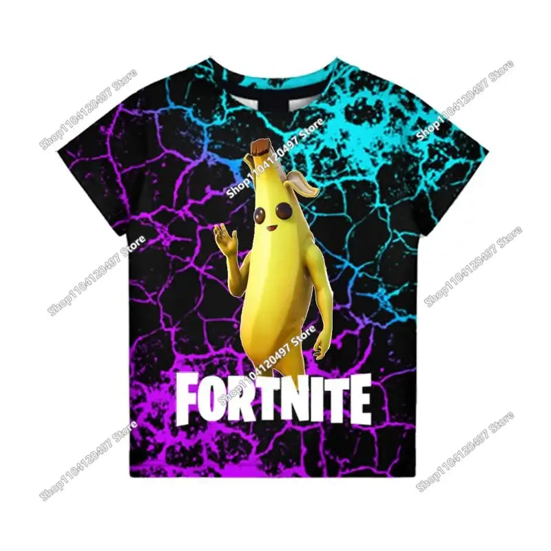 Cartoon Fortnite T Shirt 3D Printed Boys Girls Streetwear Kids Clothes Funny Tshirt O-Neck Summer Tops Birthday Gifts