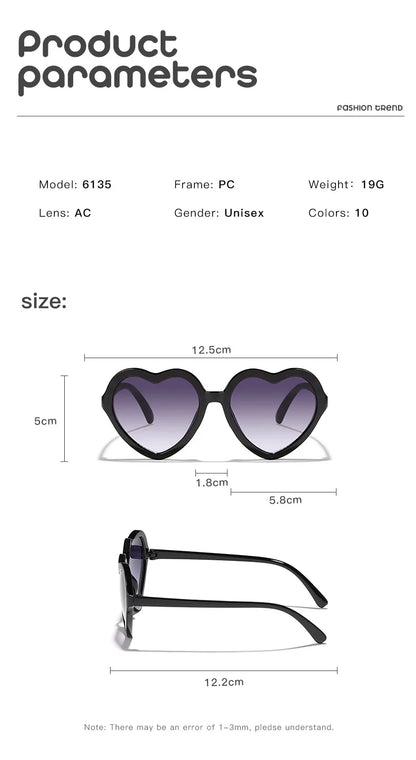 Stylish Kids rose pink Heart Sunglasses UV400 Protection Adjustable Frame for Boys Girls Baby Toddler 0-12 Years eyewear