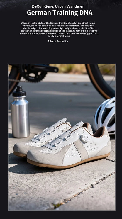 Scarpe da mountain bike da donna senza chiusura, senza tacchette, scarpe da ciclismo su strada RB Speed con suola in gomma, scarpe da ciclismo da uomo con suola in gomma