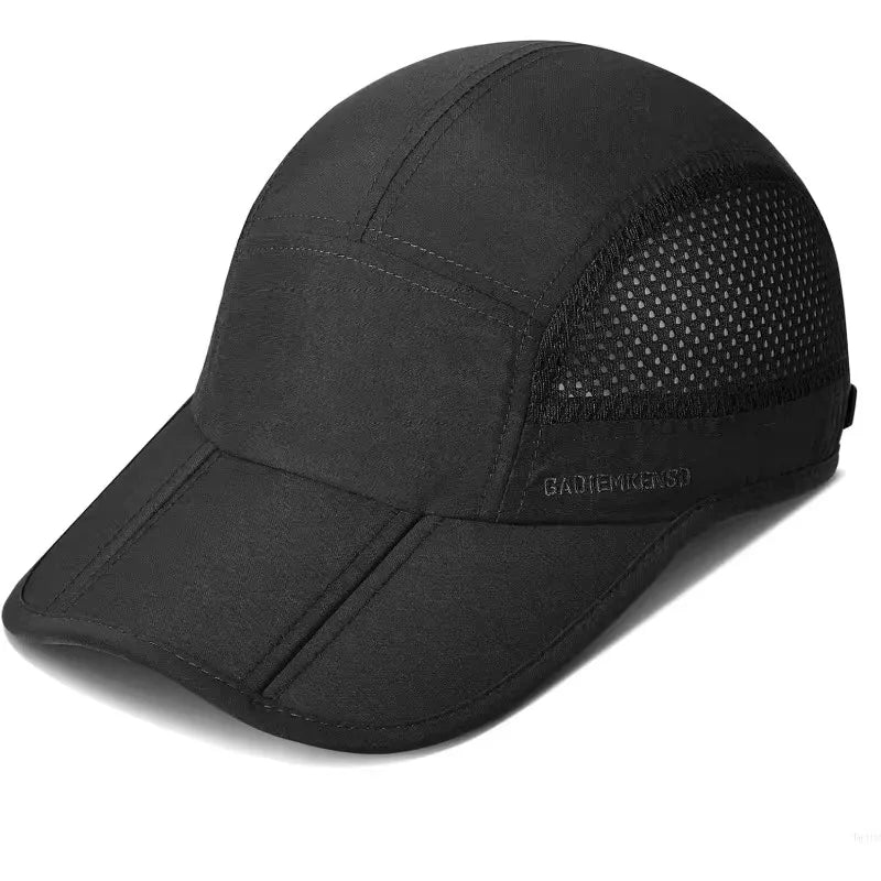 GADIEMKENSD Quick-Drying Foldable Portable Baseball Caps For Men Summer Sea Wave Embroidery Unisex Sport Sun Hats Snapback Cap