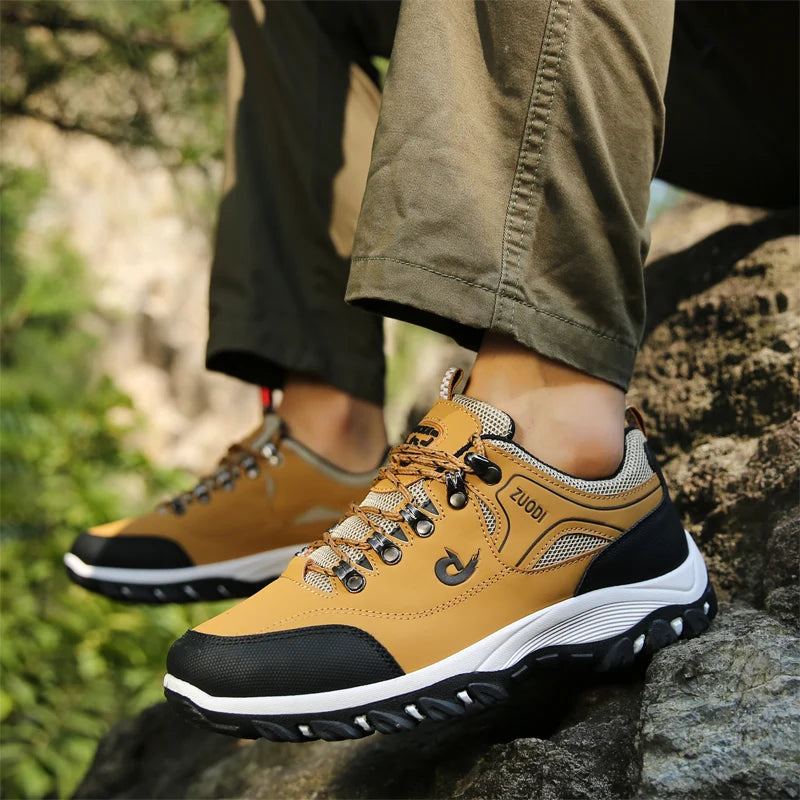 Men's EVA Hiking Shoes Waterproof Anti-Slip Leather Outdoor Sports Shoes for Camping Running Jogging 2025 New